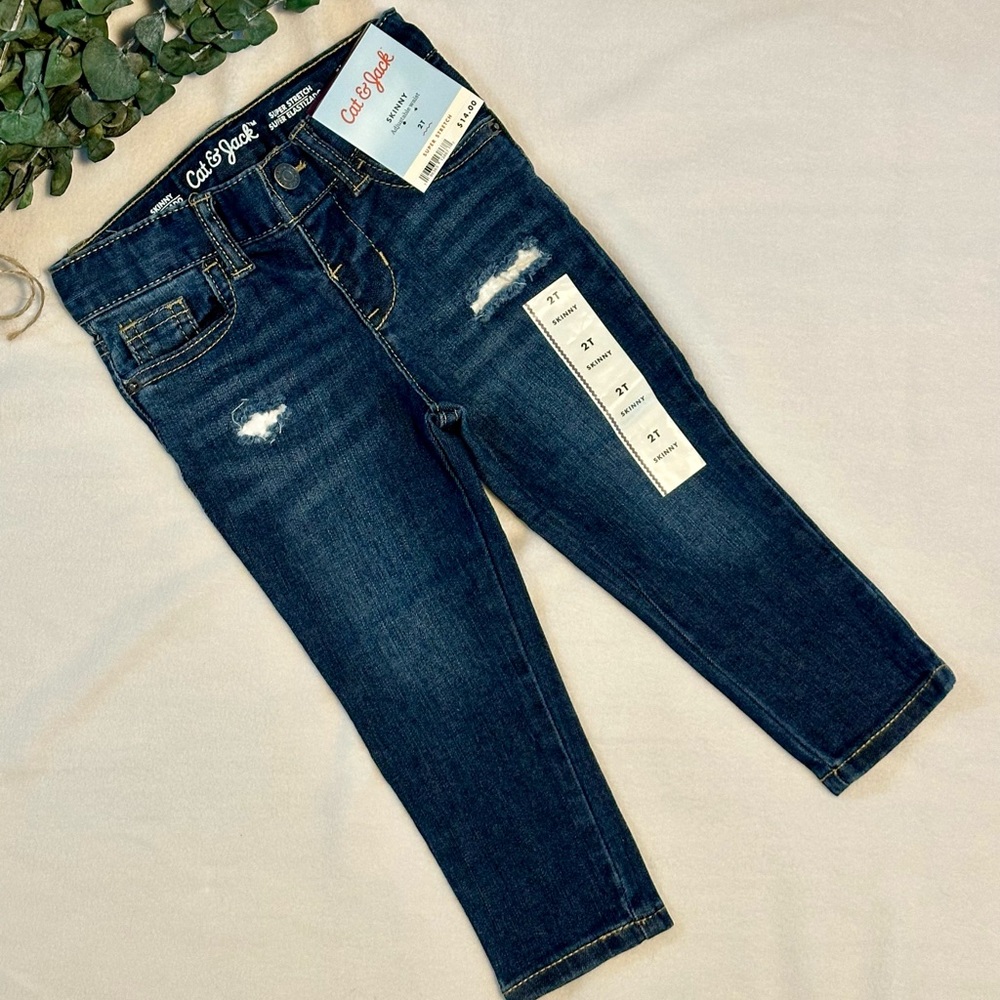 NWT Cat & Jack Rip & Repair Skinny Jeans